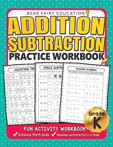 Addition Subtraction Practice – Paperback, by Fairy Education Bear – Very Good