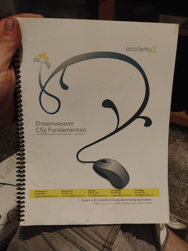 Adobe Dreamweaver CS5 Fundamentals Manual Textbook AcademyX Training Book