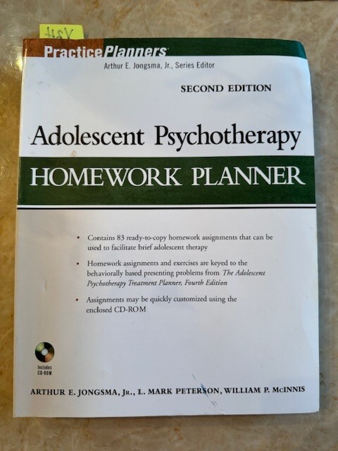 Adolescent Psychotherapy Homework Planner