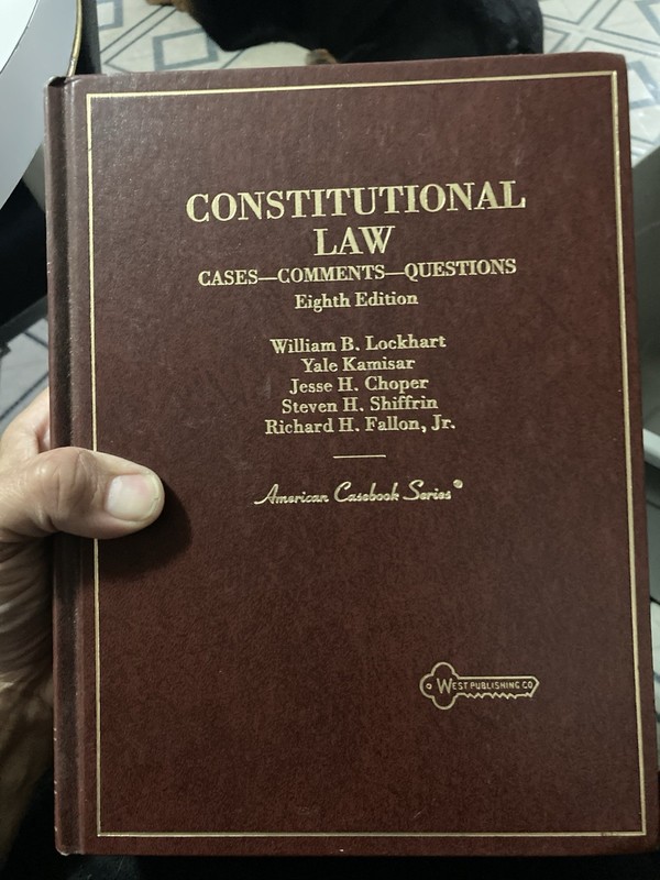 West Publishing CONSTITUTIONAL LAW AMERICAN CASEBOOK SERIES 1996 Lockhart