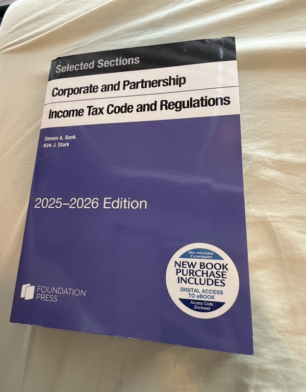 Selected Sections Corp & Partnership Income Tax 2025-2026 Bank/Stark