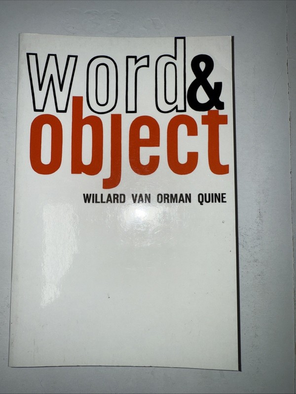 WORD AND OBJECT (MIT PRESS) By Willard Van Orman Quine *Excellent Condition*