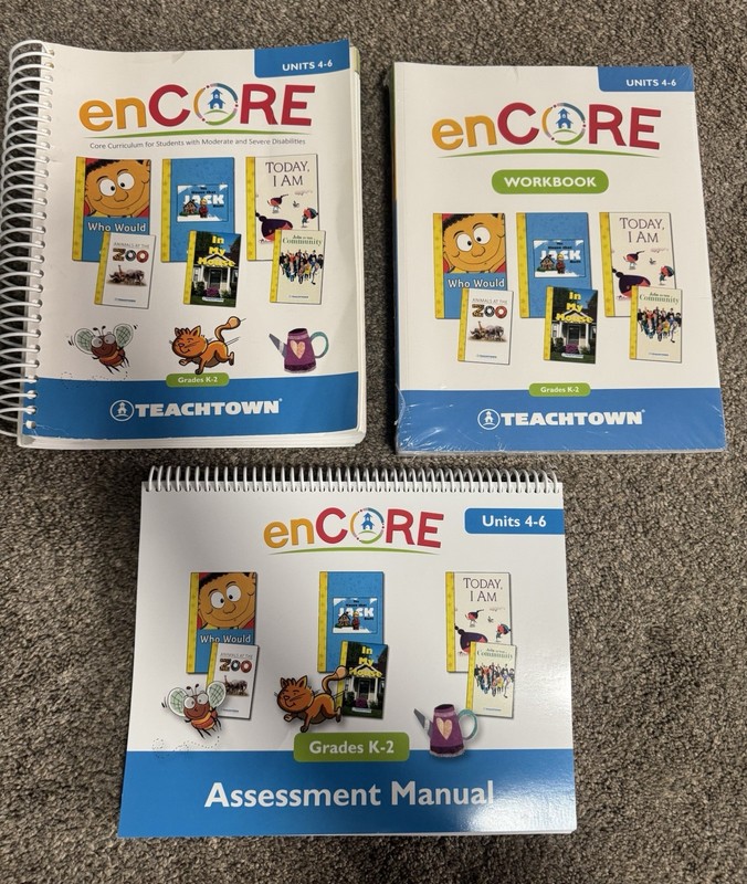 Teachtown enCORE Teacher Guide Workbook Assessment Manual Units 4-6 Grades K-2