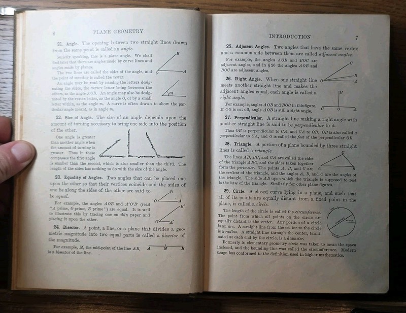 Antique VTG Math Text Book Plane and Solid Geometry by Wentworth & Smith 1913 gallery