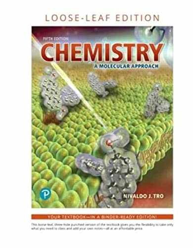 Chemistry: A Molecular Approach – Loose Leaf, by Tro Nivaldo – Acceptable