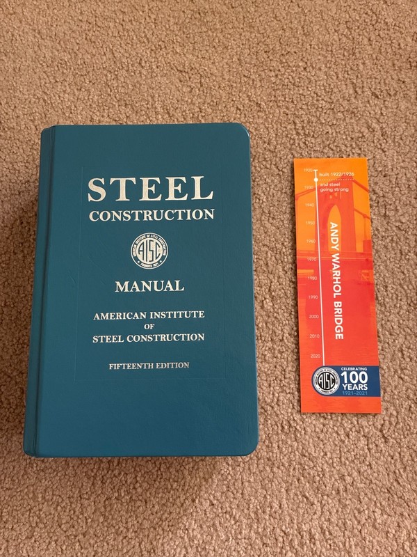 AISC Steel Construction Manual 15th Edition 2021 Hardcover Textbook 4th Printing