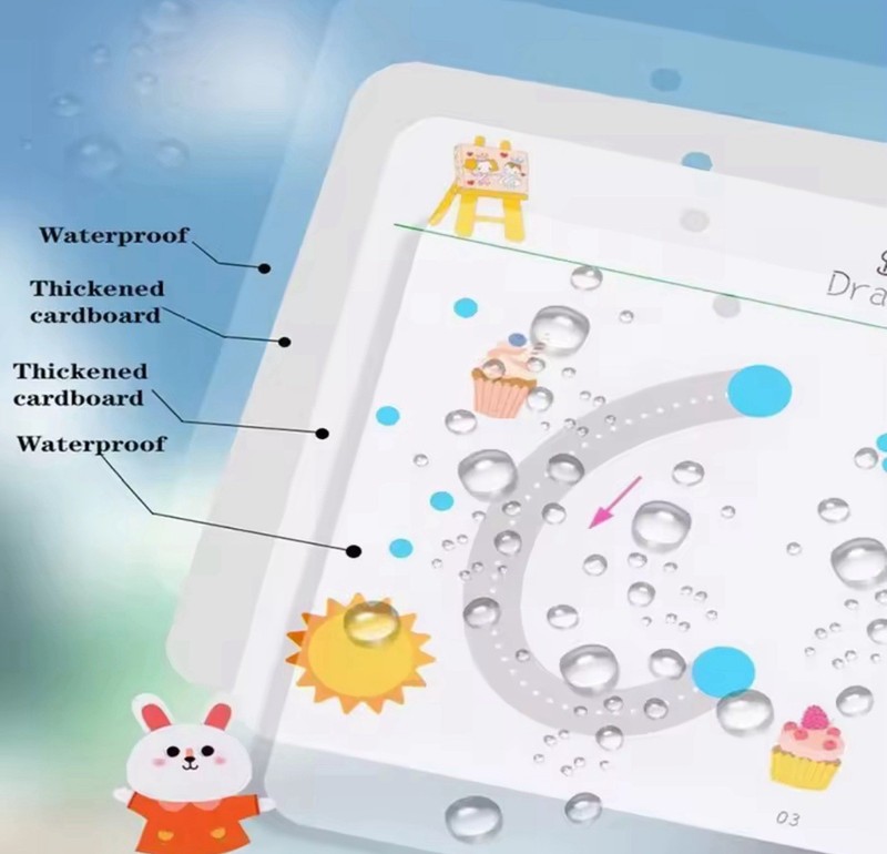 3pcs Reusable Tracing Workbook Set for Toddlers Writing & Drawing Practice