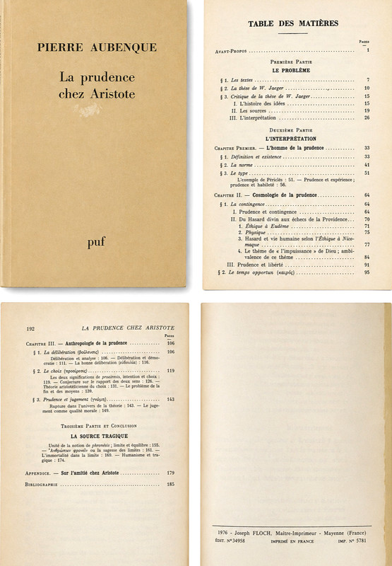 Pierre Aubenque Aristotle Metaphysics French Philosophy 2 Book Set PUF gallery