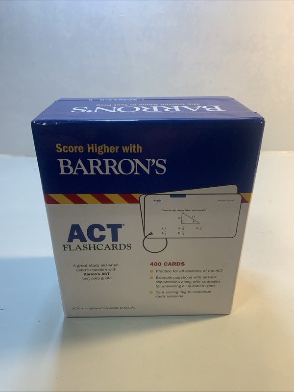 3rd Edition ACT Flashcards Barron's Test Prep - 400 cards James D Giovannini gallery