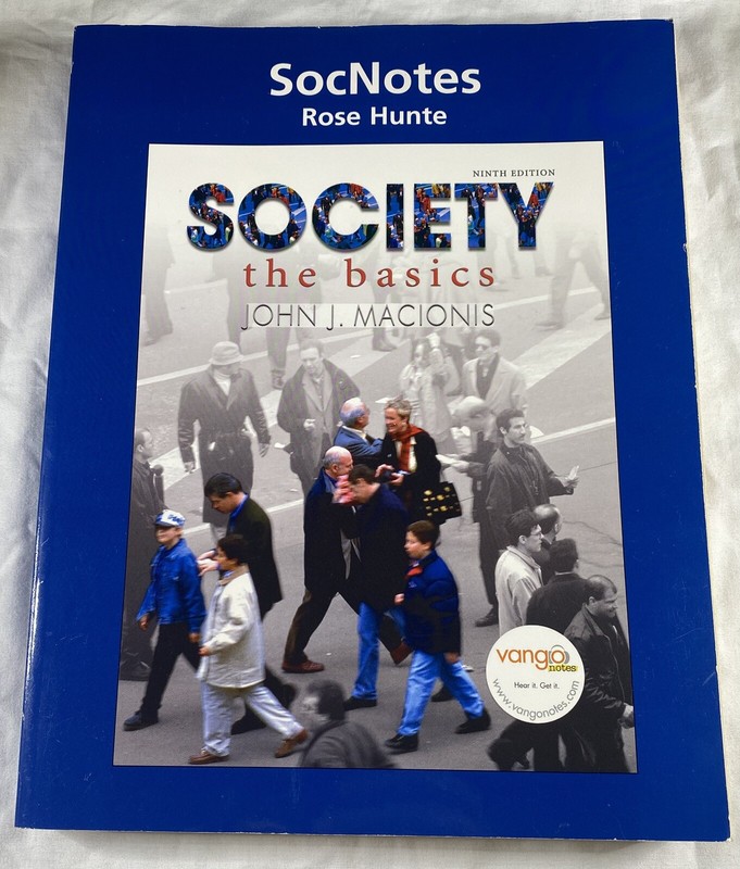 SOCNOTES FOR MACIONIS, SOCIETY FOR SOCIETY THE BASICS John J. Macionis PB