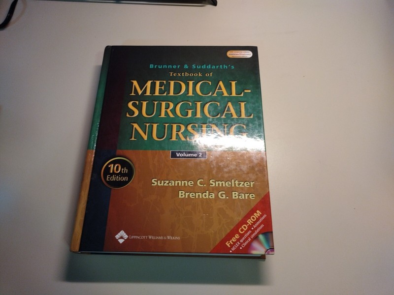 Medical-Surgical Nursing Hardcover Brenda G., Smeltzer, Suzanne C. Vol. 2, No CD