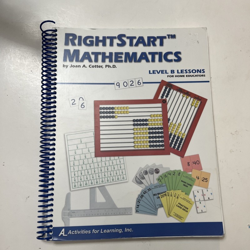 RightStart Mathematics, Level B Lessons, Grade 1, (2001) (water Damage See Pics)