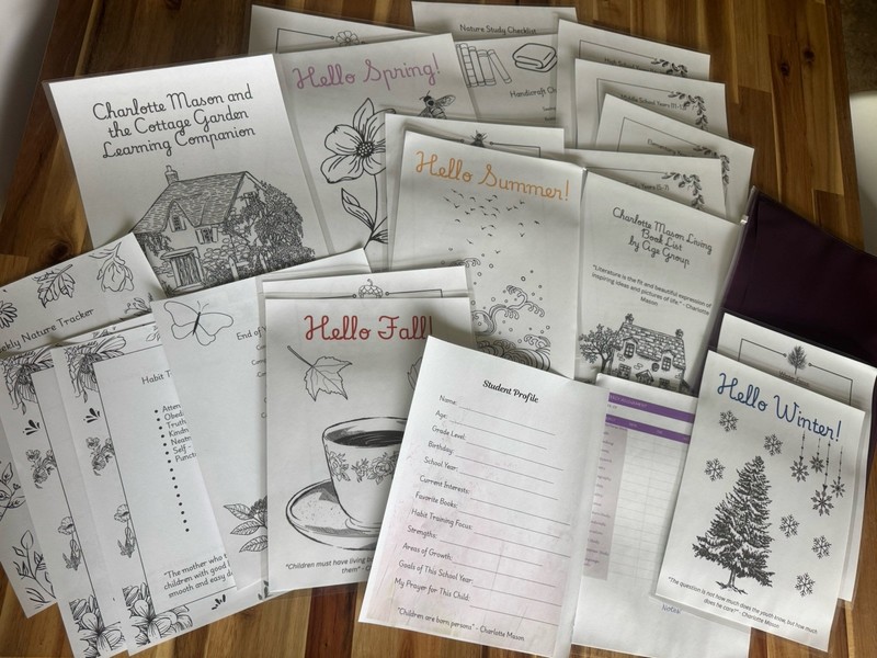 Charlotte Mason + nature study + garden-themed homeschool planning bundle!