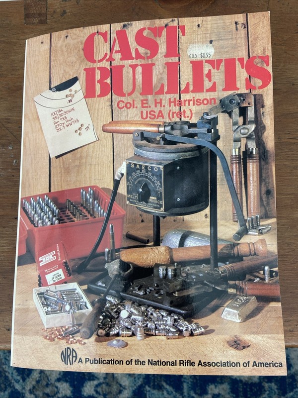Cast Bullets By Col. E. H. Harrison PB 1979 NRA Publication Good Condition