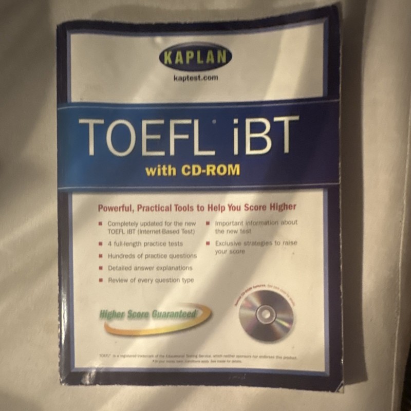 Kaplan TOEFL iBT Test Prep Textbook with CD-ROM – English Study Aids Book