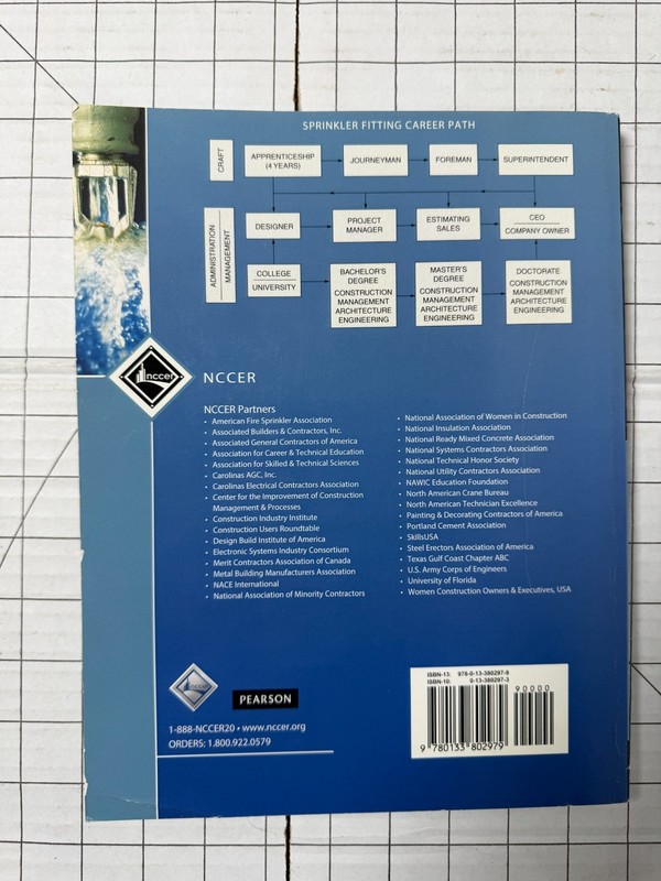 Sprinkler Fitting Level One NCCER AFSA Trainee Guide 3rd Edition w/ DVD Pearson gallery