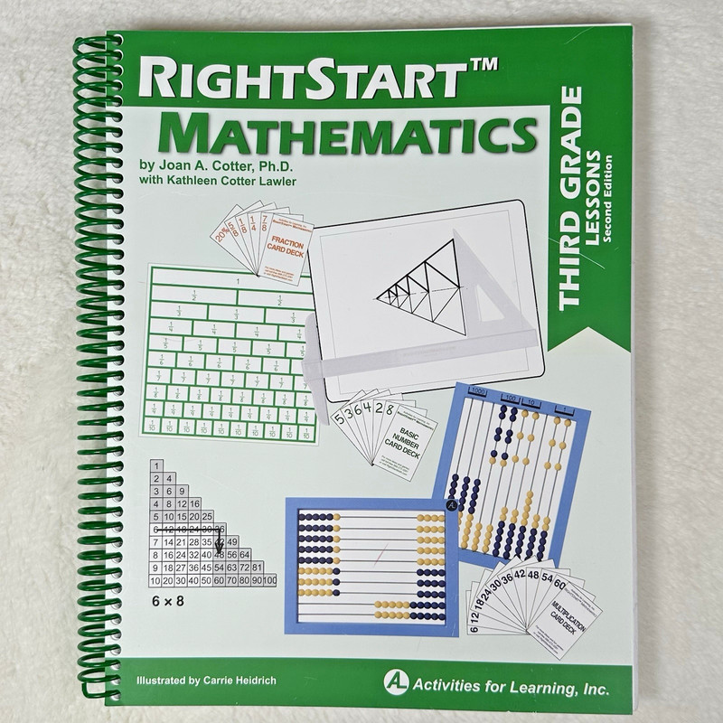 RightStart Mathematics Third Grade Lessons 2nd Edition Spiral Manual