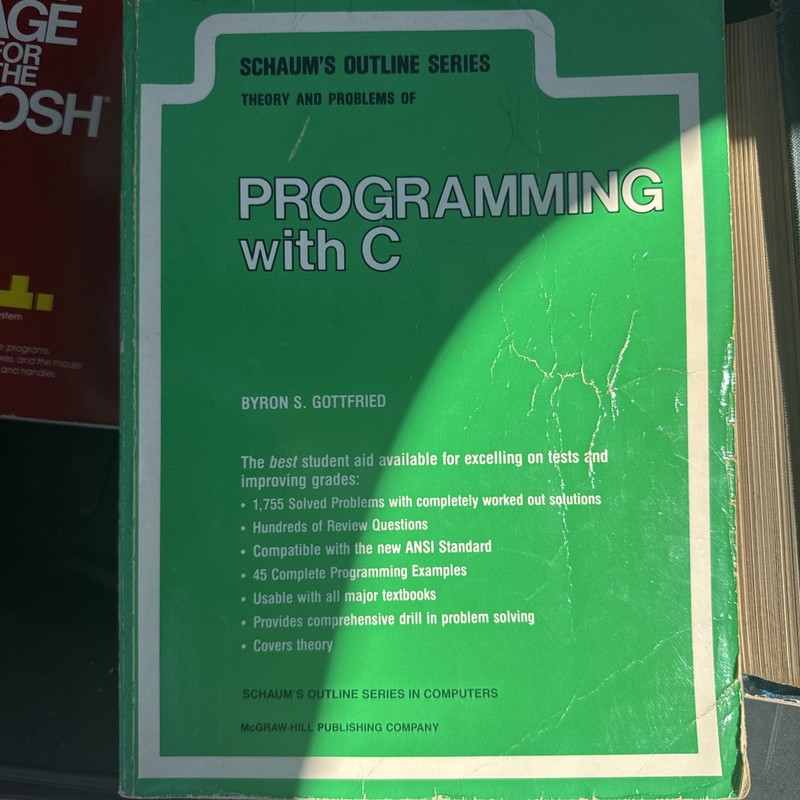 Schaums Outline Series Programming With C Byron S. Gottfried Softcover