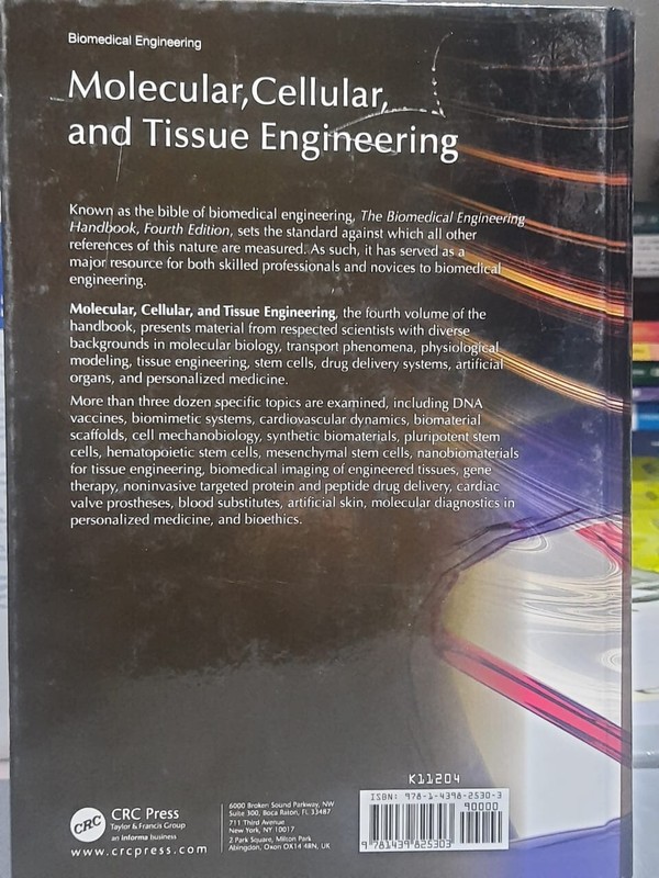 Molecular, Cellular, and Tissue Engineering 4th Edition ISBN 9781439825303 gallery