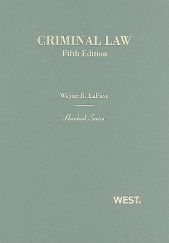 Criminal Law by Wayne R LaFave: Used