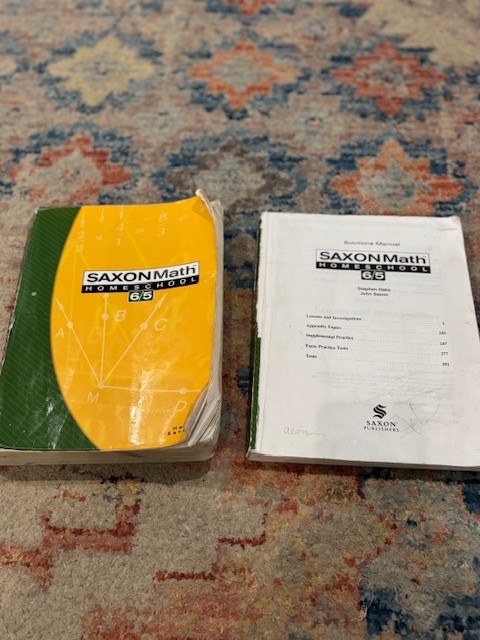 Saxon Math 6/5 Homeschool Student Book and Solutions Manual Third Edition