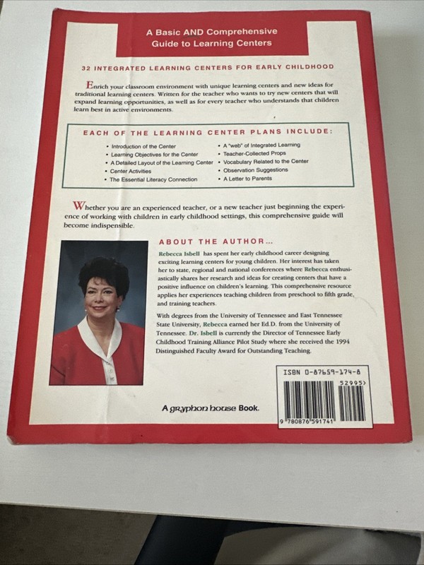 Complete Learning Center Book by Rebecca Isbell – Early Childhood Guide – Used gallery