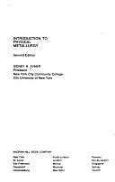 Introduction to Physical Metallurgy by Sidney H. Avner