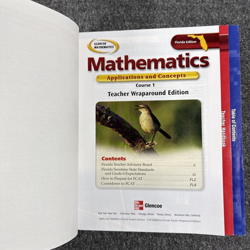 Mathematics Applications Concepts Course 1 Teacher Wraparound Florida Edition gallery