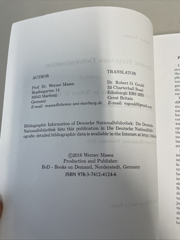 Crystal Structure Determination (Paperback or Softback) gallery