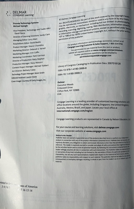Process Technology Systems by Michael Speegle (2007, Perfect) gallery