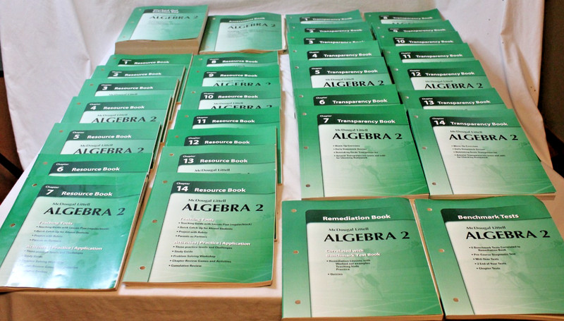 McDougal Littell Algebra 2 Chapters 1-14 Teacher Resource Book & Assessment Set