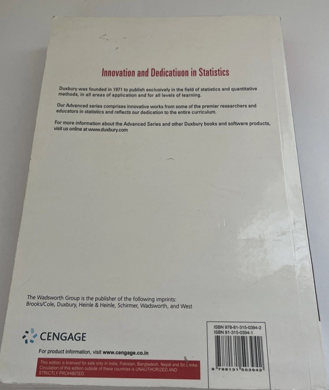 Statistical Inference 2nd Edition 2E By George Casella and Roger L. Berger Pb gallery