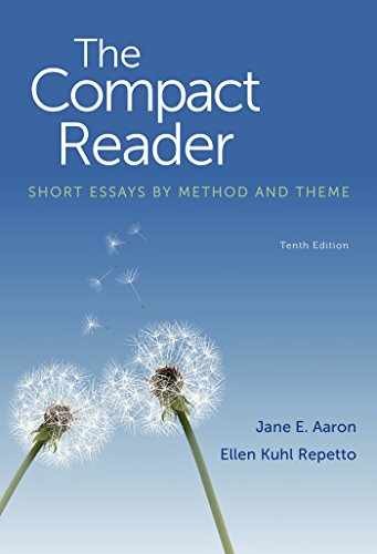 The Compact Reader: Short Essays by – Paperback, by Aaron Jane E.; – Very Good