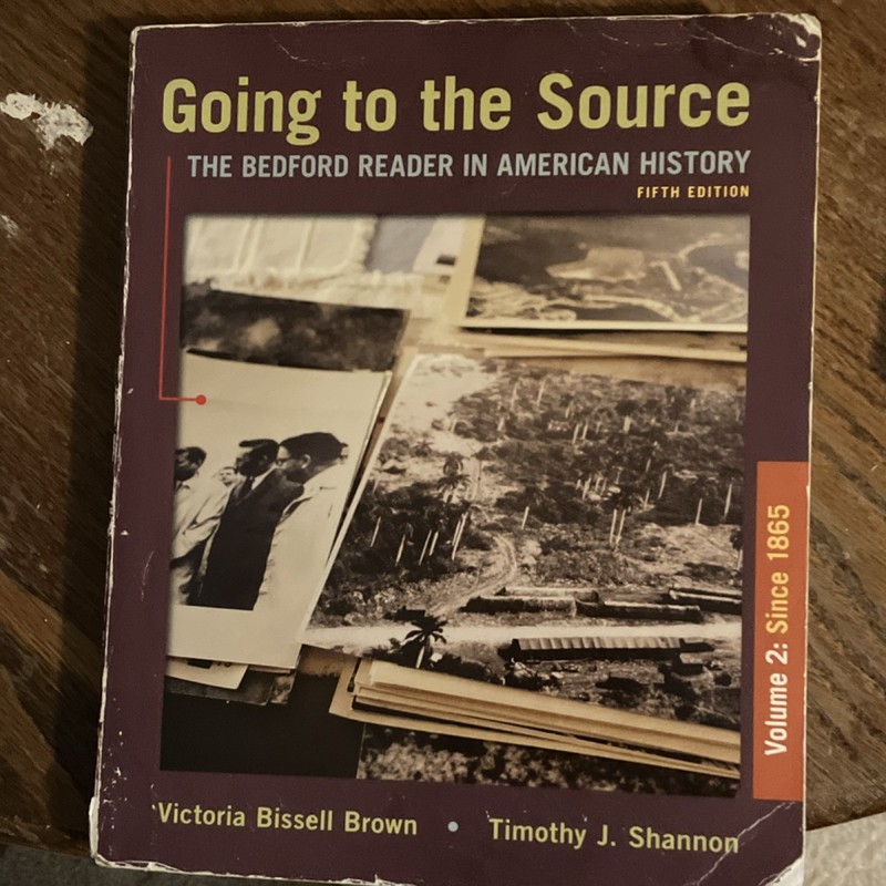 Bedford/St. Martin’s Going to the Source Bedford Reader 5th Ed Vol 2 Since 1865