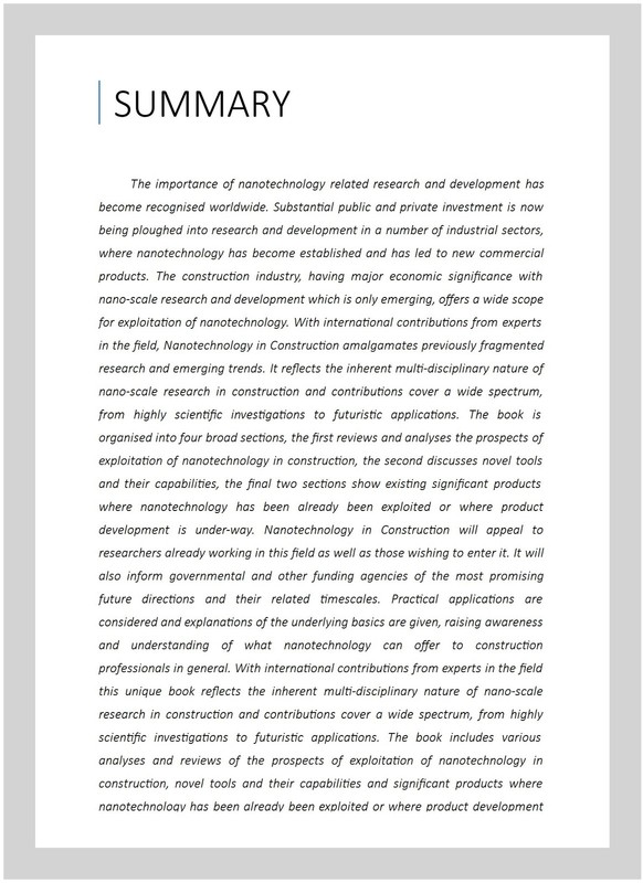 Nanotechnology In Construction, Hardcover by Bartos, P. J. M. (EDT); Hughes, ... gallery