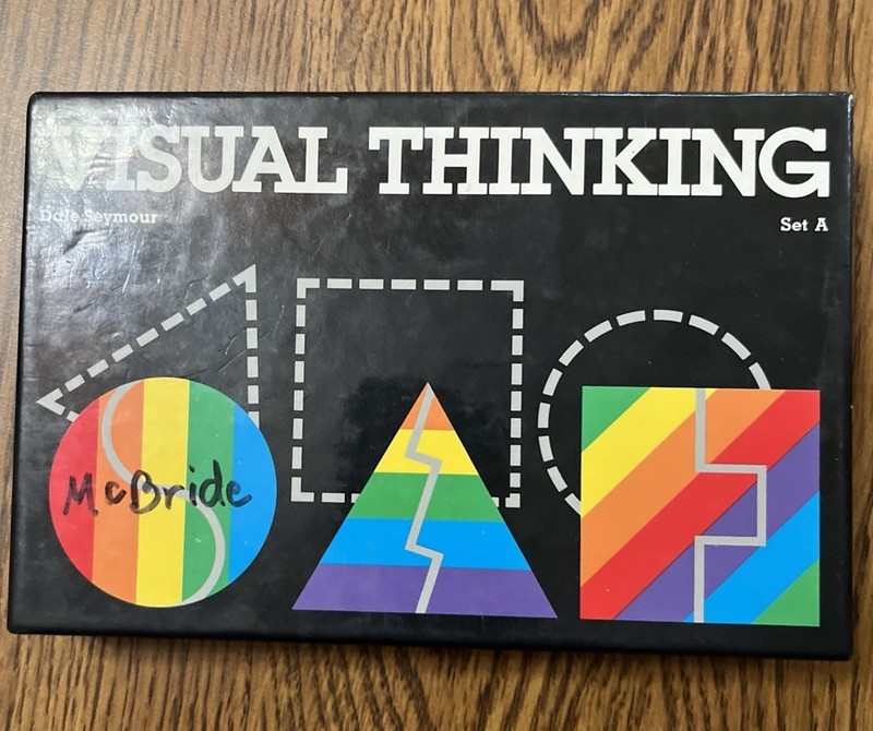 Visual Thinking by Dale Seymour Set Used 100 Illustrated Problem Cards and Book.