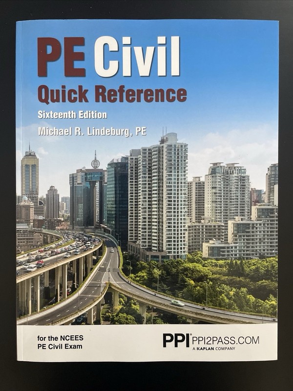 PPI PE Civil Quick Reference, 16th Edition – a Comprehensive Reference Guide