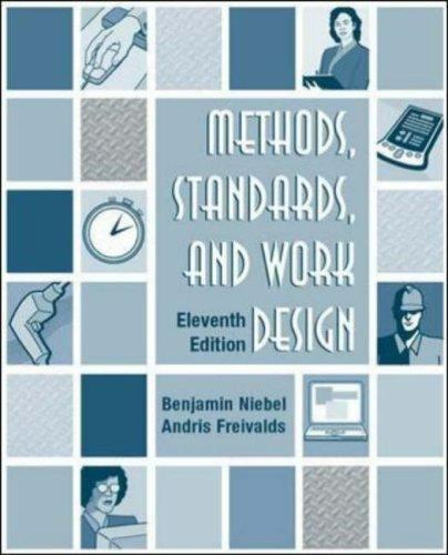 Methods, Standards, & Work Design by Niebel, Benjamin, Freivalds, Andris