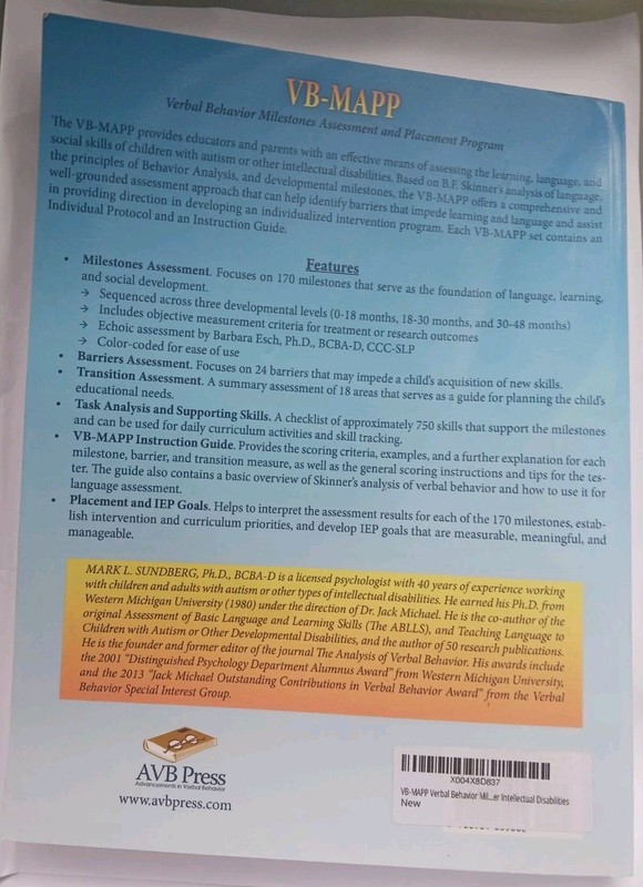 VB-MAPP Verbal Behavior Milestones Assessment and Placement Program, 2nd Edition gallery