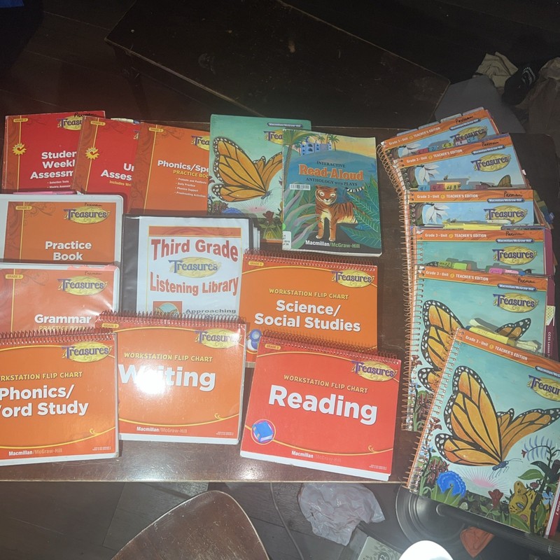 Treasures Reading / Language Grade 3 Student & Teacher’s Edition Bundle ELA LOT