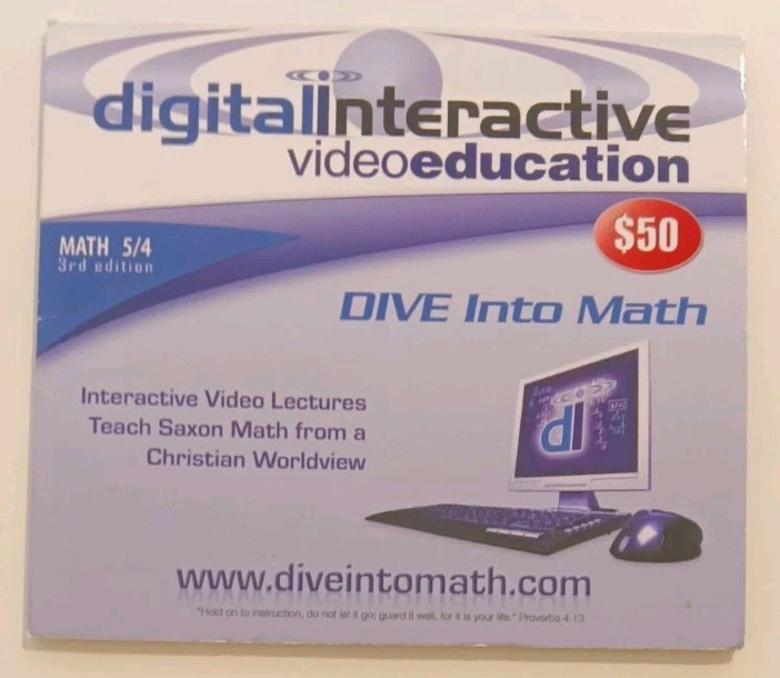 Saxon Math DIVE 5/4 3rd Edition CD-ROM Lesson Homeschool Curriculum Shormann