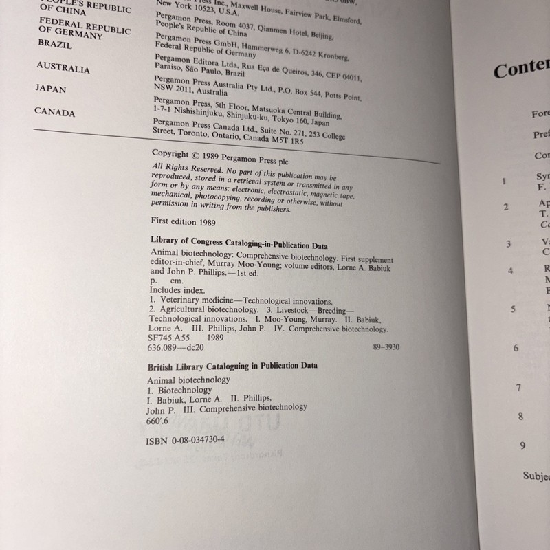 Comprehensive Biotechnology Supplement Ser.: Animal Biotechnology :... gallery