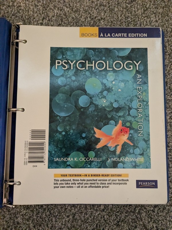 Psychology : An Exploration, Books a la Carte Edition