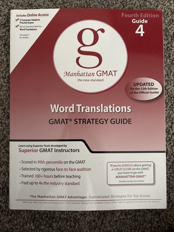 Manhattan GMAT Word Translation Strategy Guide 4th Edition