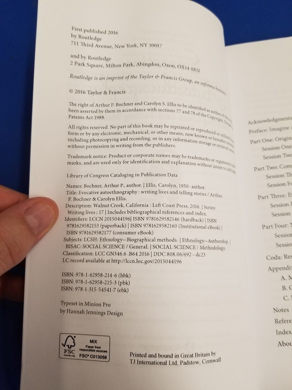 Evocative Autoethnography: Writing Lives and Telling Stories gallery