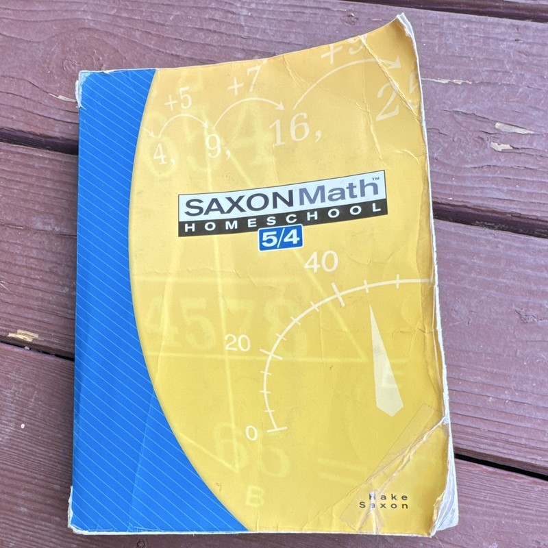 Saxon Math Homeschool 5/4 Textbook Paperback English by Hake, Saxon