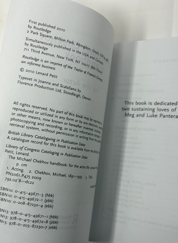 Michael Chekhov Handbook : For the Actor by Lenard Petit 2010 Paperback Book gallery