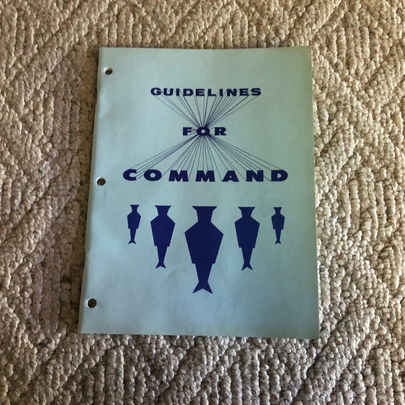 USAF Air University Guidelines For Command Handbook 1974 Vintage 3 Hole Punch