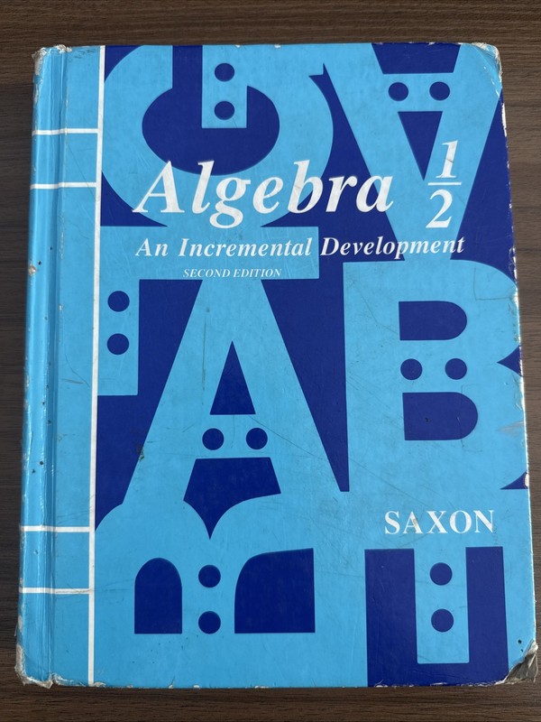 Saxon Algebra 1/2 Student Textbook (1997, 2nd edition) Homeschool Curriculum