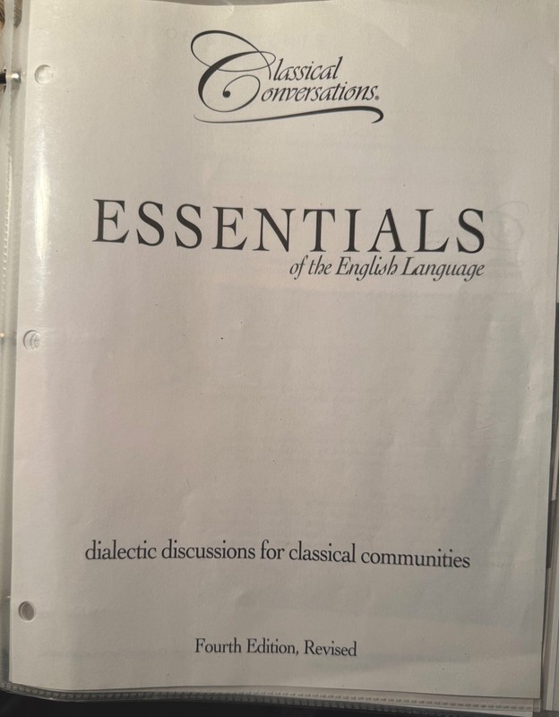 Classical Conversations Essentials English Language 4th Ed Revised Christian